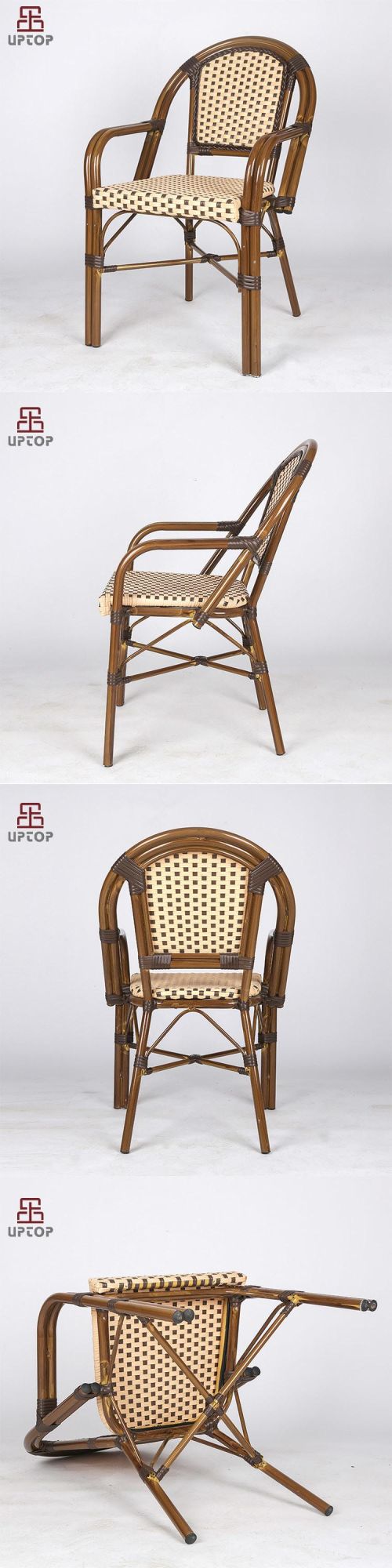 (SP-OC426) Economical Durable Aluminum Tube with PE Rattan Outdoor Armchair for Dining