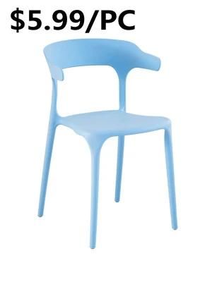 Newest Armrest Cafe Restaurant Hotel Ergonomic Comfortable Dining Plastic Chair