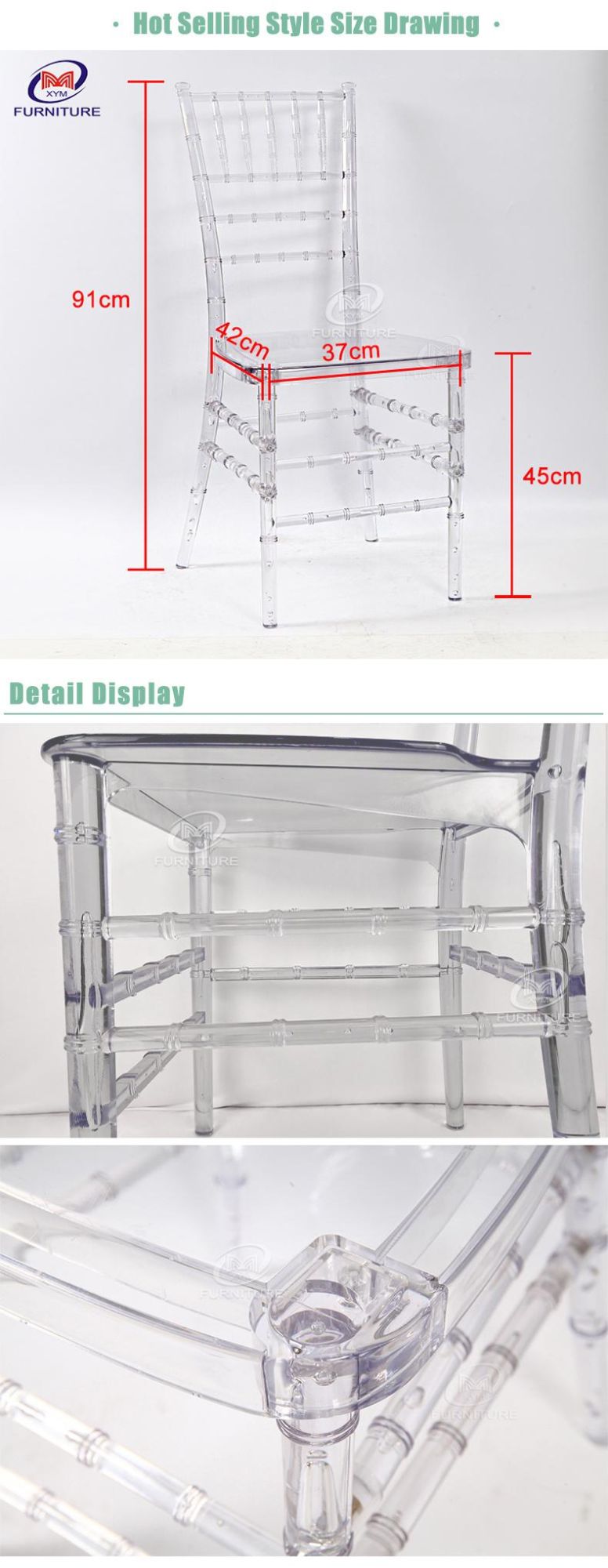 Polycarbonate Stakable Weeding Clear Tiffany Chair