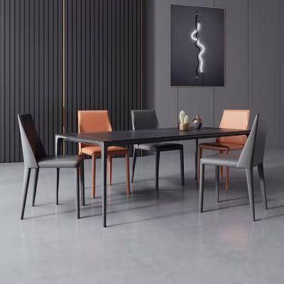 Elegant Home Restaurant Furniture Dining Room Furniture Dining Room Set Wooden Marble Dining Chair Dining Table (UL-21LV1847)