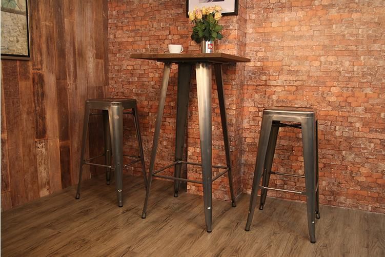 Modern Design Cheap Restaurant Furniture Stackable Metal Dining Chair Coffee Shop/Bistro/Fast Food Restaurant Chairs