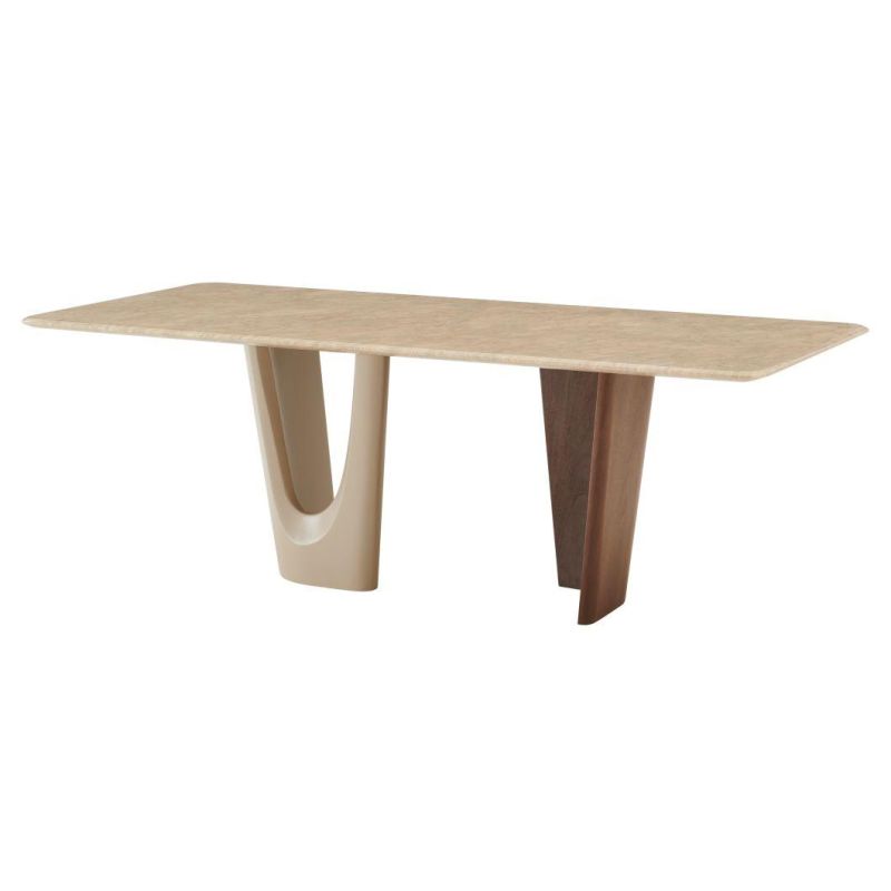 Marble Dining Table Six Seat Kitchen Dining Modern Furniture Restaurant Table