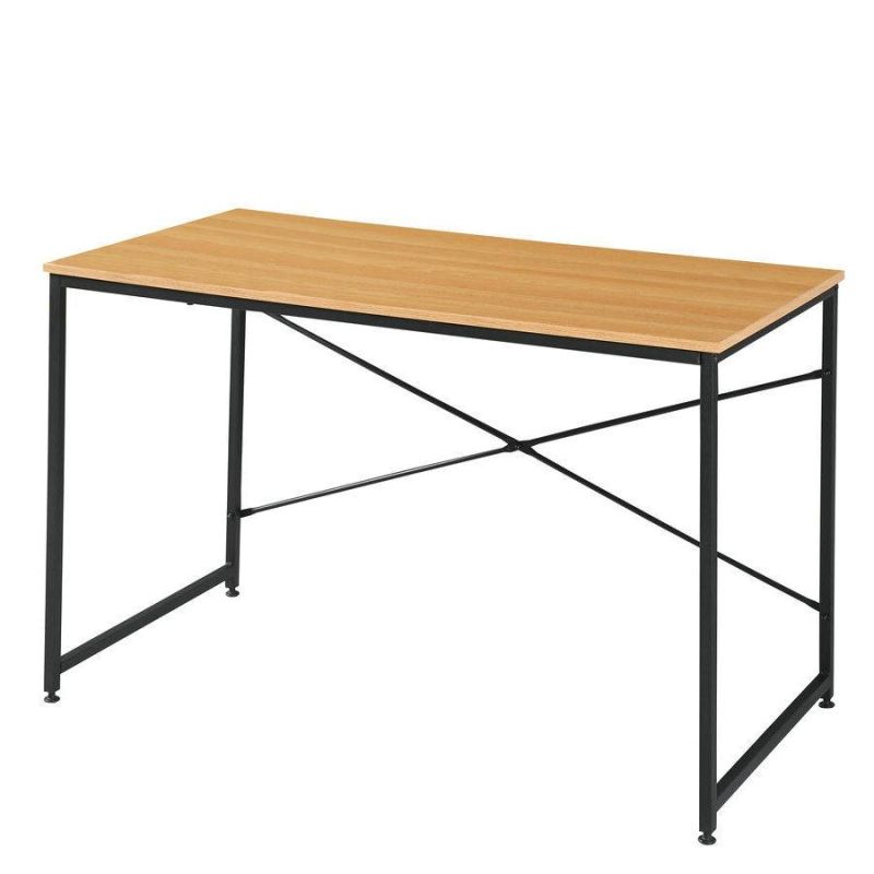 Wholesale Rectangular Modern Wooden Dining Table with Metal Leg