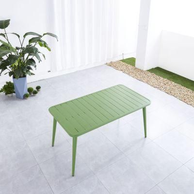 Outdoor Use Durable Aluminum Board Coffee Table Modern Dining Table 8 Person Dining Table Home Use