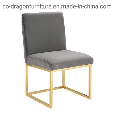 Wholesale Gold Steel Dining Chair with Fabric for Dining Furniture