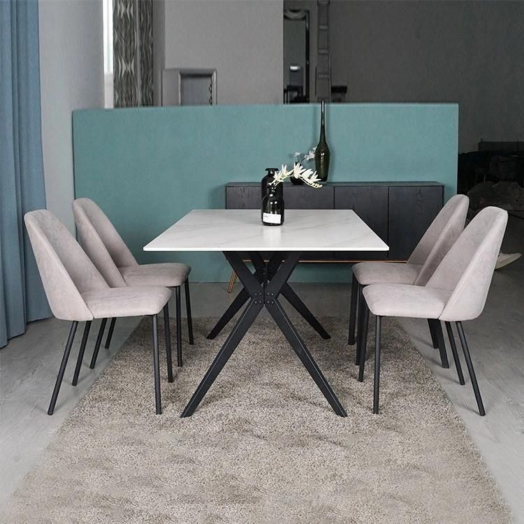 China Factory Ceramic Table Top Sintered Stone Fixed Ceramic Dining Table