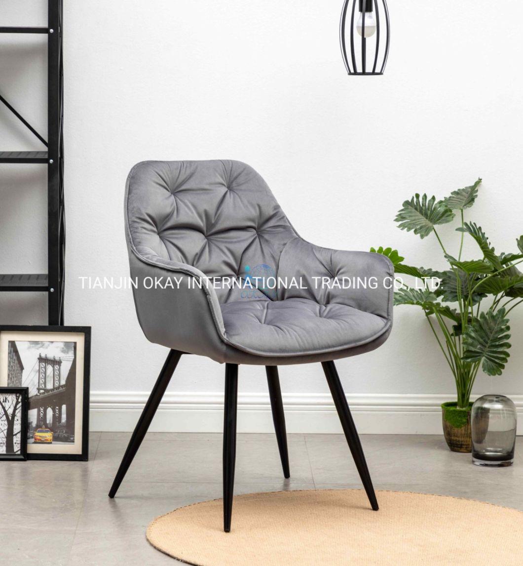 High Quality Dining Room Chair Chrome Metal Handle and Chrome Legs PU Leather Dining Chair