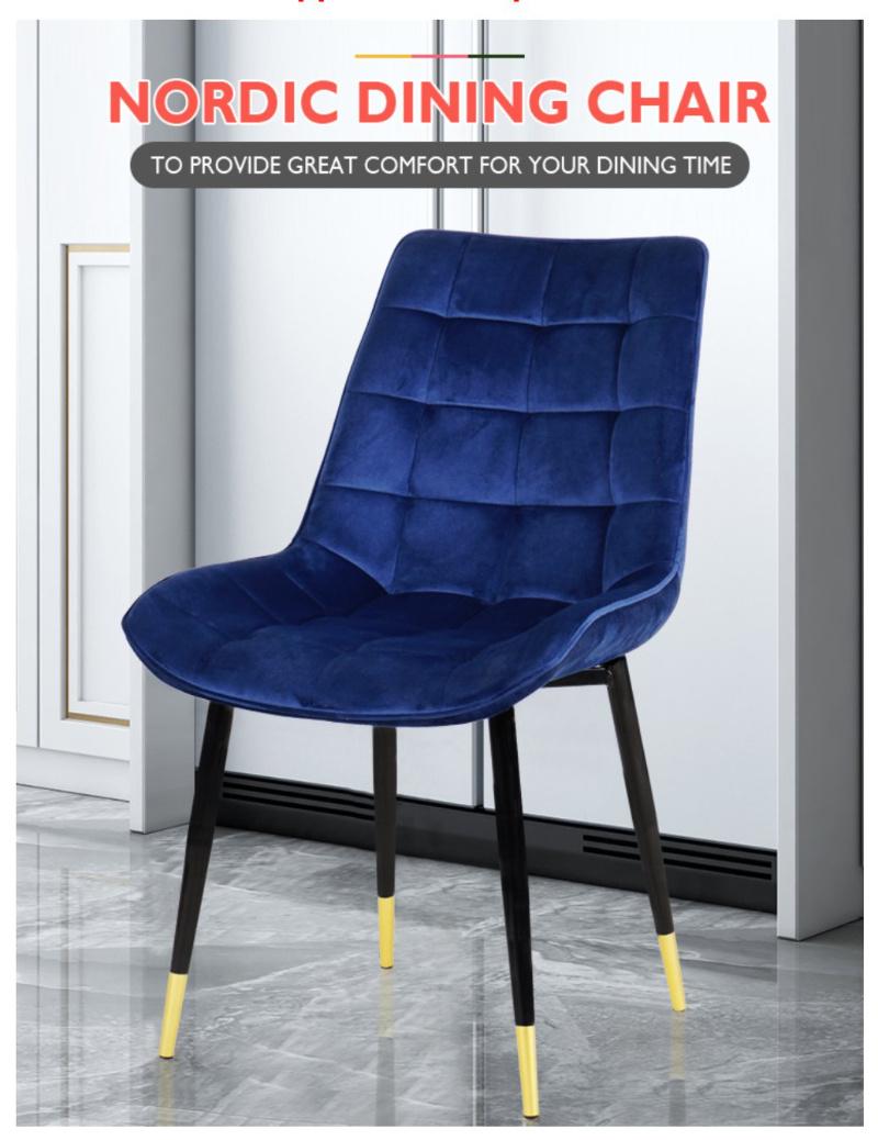 Furniture Restaurant Modern Upholstered Velvet Dining Chair