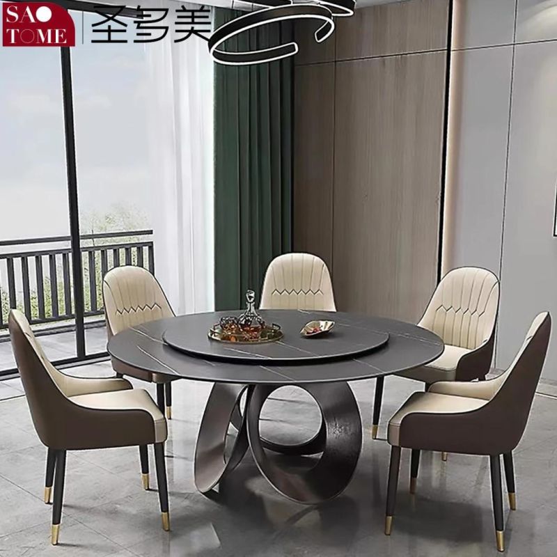 Round Shape Black or White Dining Table