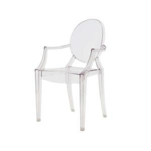 Modern Transparent Ghost with Armrest Acrylic Dining Chair