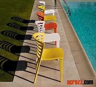 Outdoor Garden Banquet Furniture Plastic Stacking Dining Venezia Chair