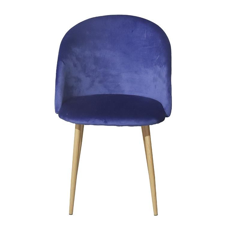 Free Sample Cheap Bazhou Wholesale Dining Room Furniture Modern Velvet Fabric Dining Chair