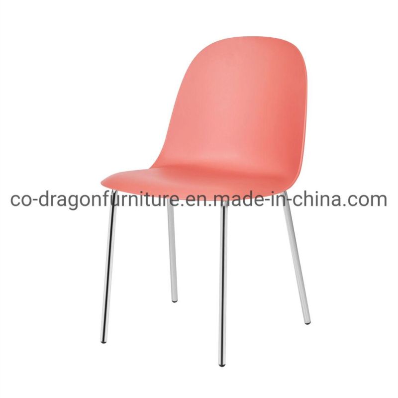 Chinese Wholesale Market Steel Leg Dining Chair for Dining Furniture