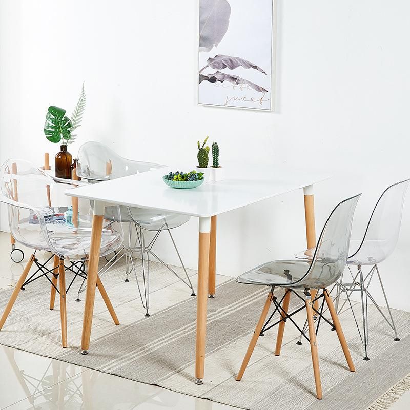 Nordic Furniture Plastic Shell Clear Dining Chair Transparent