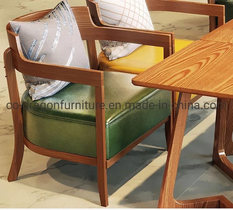 High Quality Modern Furniture Wooden Soft Chair with Arm