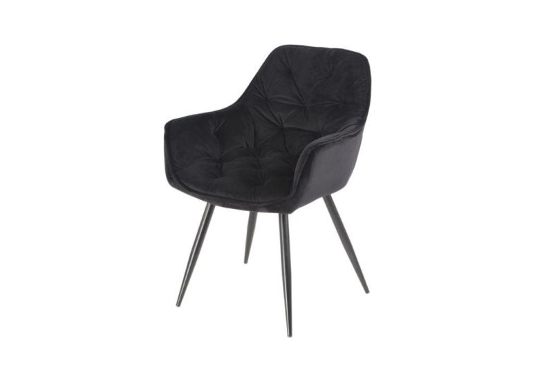 High Quality Hot Sale Home Furniture High Quality Luxury Modern Metal Legs Velvet Design Dining Chair