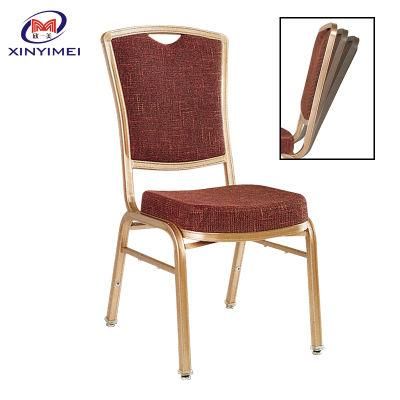 Modern Hotel Banquet Hall Aluminum Square Flex Back Banquet Chairs