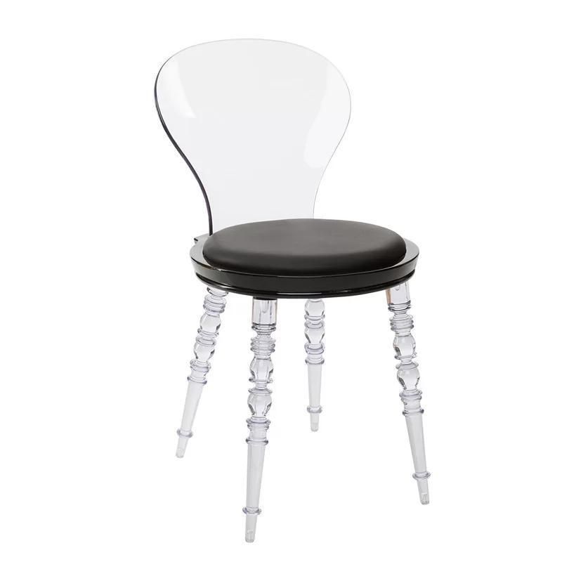 Nordic Ins Ghost Chair Devil Very Hot Plastic Crystal Acrylic Transparent Makeup Wedding Chair