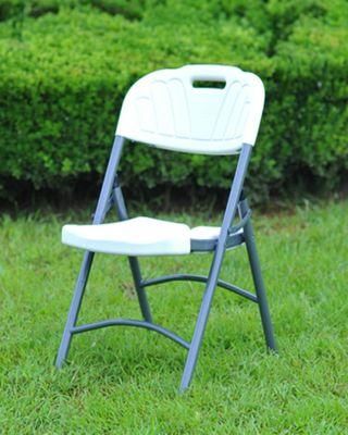 White Color HDPE Plastic Folding Chair with Metal Frame for Outdoor, Indoor, Wedding, Party, Dinning Hall, Camping