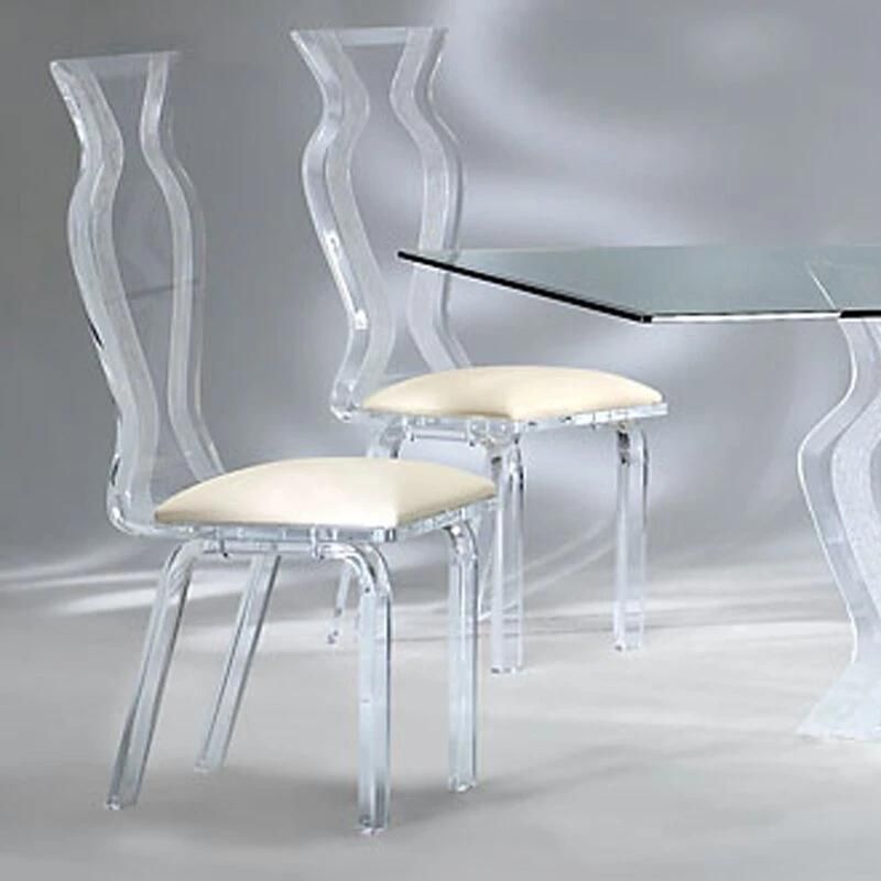 Cheap MID Century Furniture Modern Armless Polycarbonate Dining Chair Crystal Transparent Plastic Clear Acrylic Ghost Chair