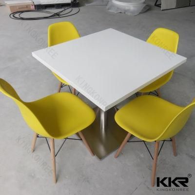 Custom Sizes Corian Top Solid Surface Artificial Stone Dining Tables