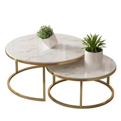 Coffee Table Chair Set Modern Marble Round Coffee Table Living Room Furniture Small Side Tea Coffee Table