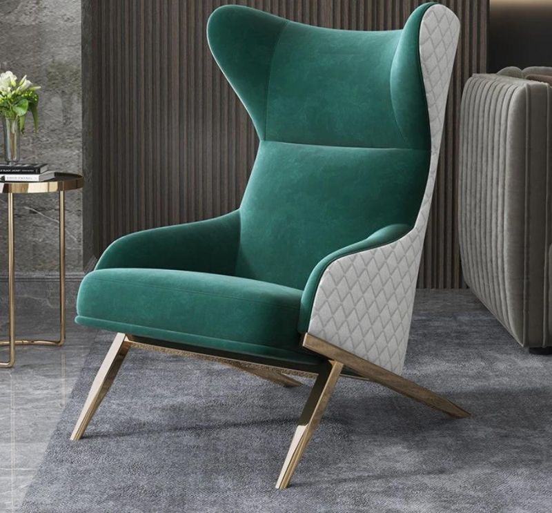 Modern Luxury Heavy Leather Cushion Upholstered Dining Chair