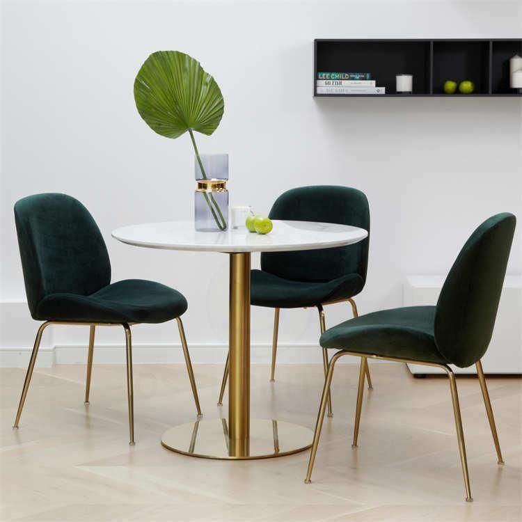 High Quality Home Restaurant Furniture New Design Coffee Hotel Leisure Upholstered Velvet Fabric Dining Room Chair