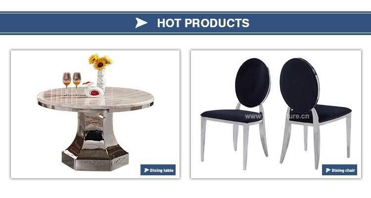 Modern Design Elegant Silver Metal Dining Room Leather Chair