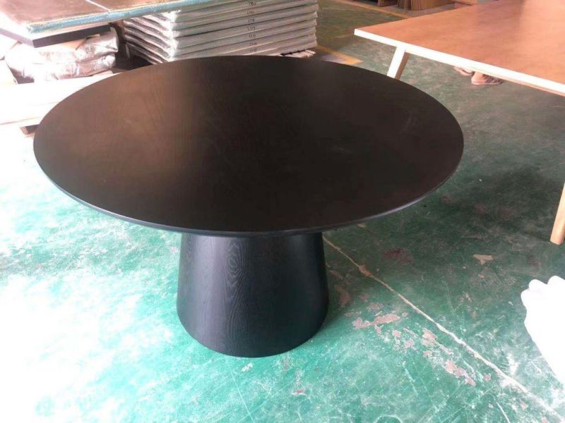 High-End Commercial Bar Furniture Round Wooden Frame Bar Table