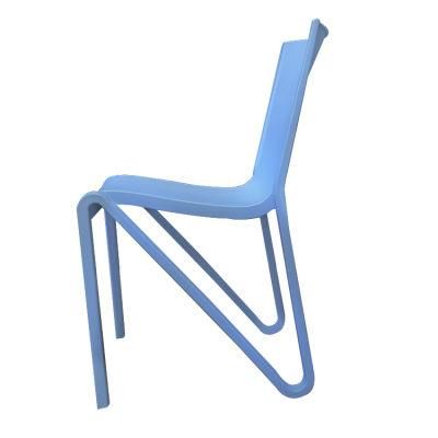 Wholesale Dining Furniture Simple Style Plastic Chair Eco-Friendly Blue PP Dining Chair