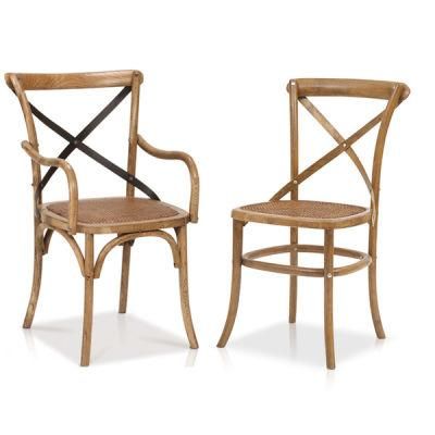 Kvj-6005b Promotion Moden Desinger Solid Wood Dining X Back Chair