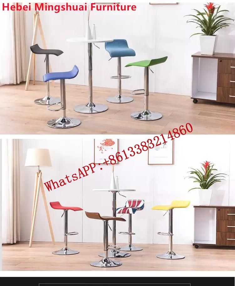 Simple Design Creative Cushion Adjustable High Stools Bar Chairs Metal