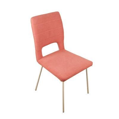 Wholesale Home Furniture Hotel Luxury Metal Frame Velvet Fabric Dining Chair for Dining Room