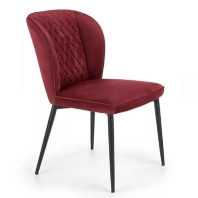 Tabouret De Bar Dark Red Modern Cheap Cloth Art Dining Room Paris Cafe Chairs Good Stool Chair Luxury Chairs for Events