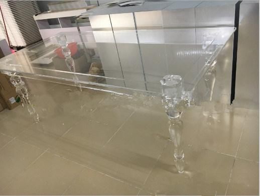 Custom Clear Modern Rectangular/ Square/Round Acrylic Furniture Wedding Dining Table