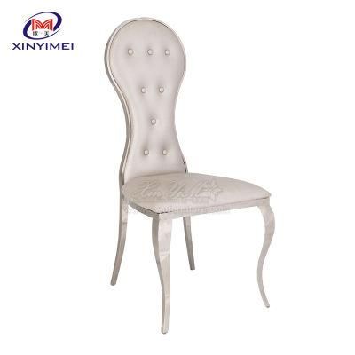 Factory Price Stainless Steel High Back Upholstered Chair