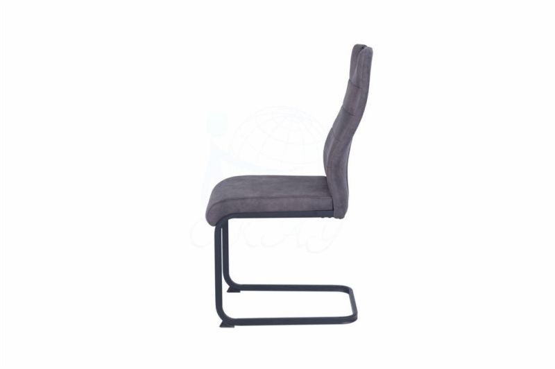 Fashionable PU Leather Chrome Dining Chairs with Chromed Legs