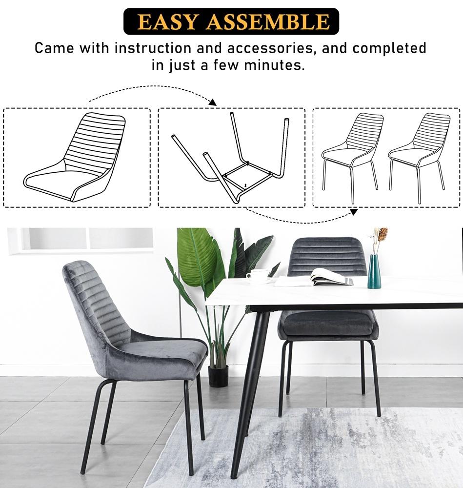 Cheap Home Furniture Luxury New Design Modern Restaurant Fabric Dining Chair