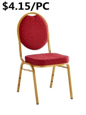 Fashionable Stackable Wedding Furniture Comfortable Metal Dining Silla Banquet Chair