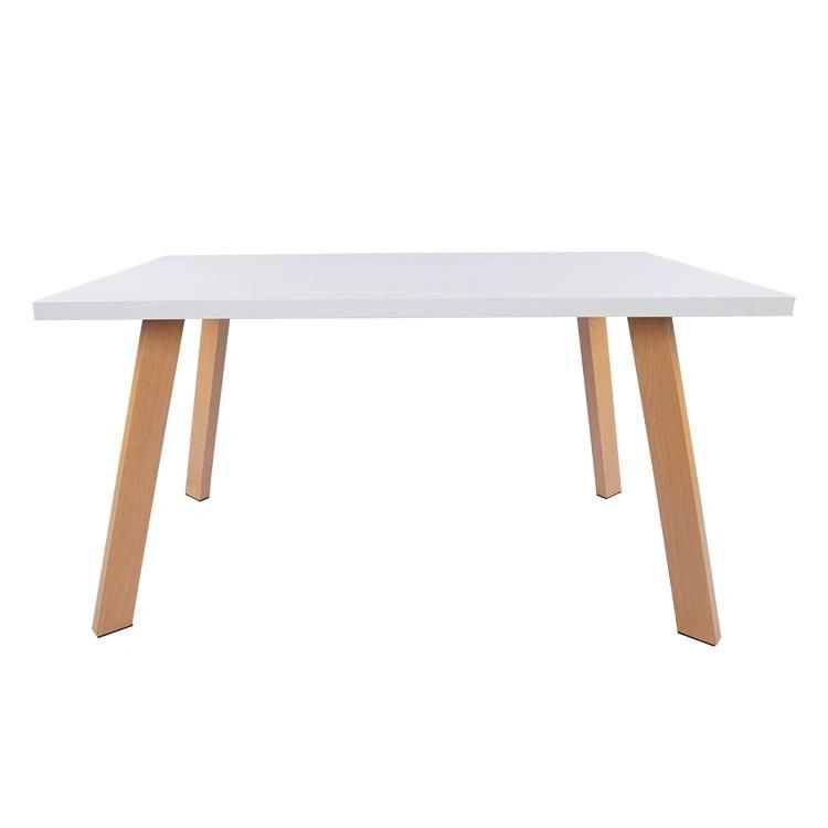 140X80cm Simple Wooden Centre Table Designs MDF Wooden Dining Table