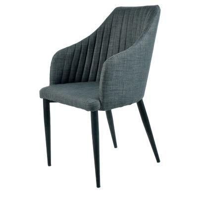 High Quality Modern Design Furniture Comfortable Metal Legs Velvet Dining Chair for Dining Room