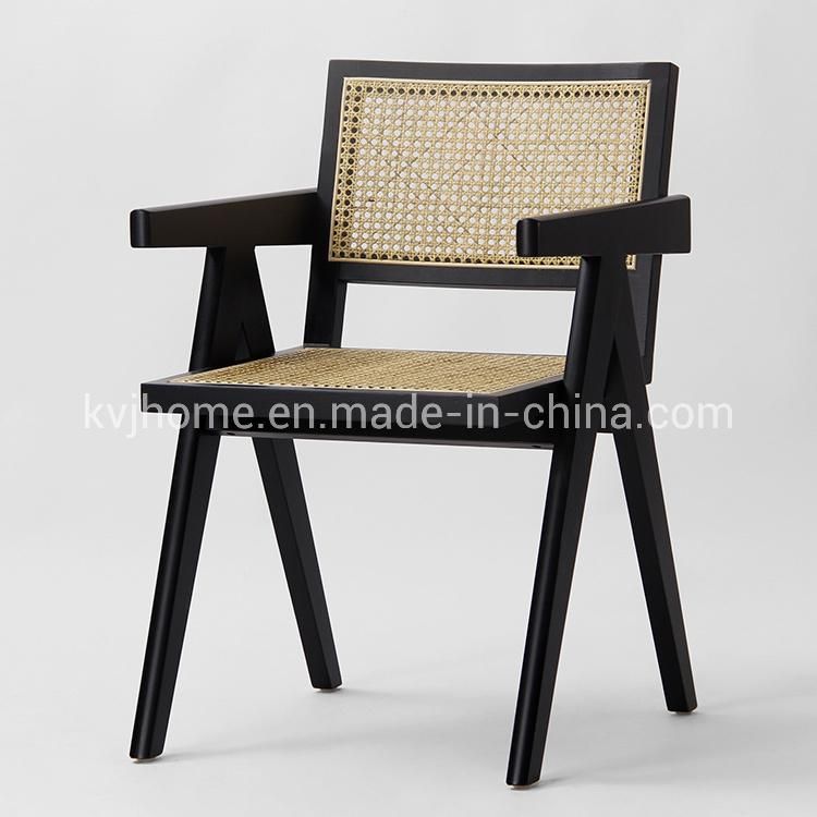 Kvj-6542b Wholesales Black Rattan Dining Pj Chair