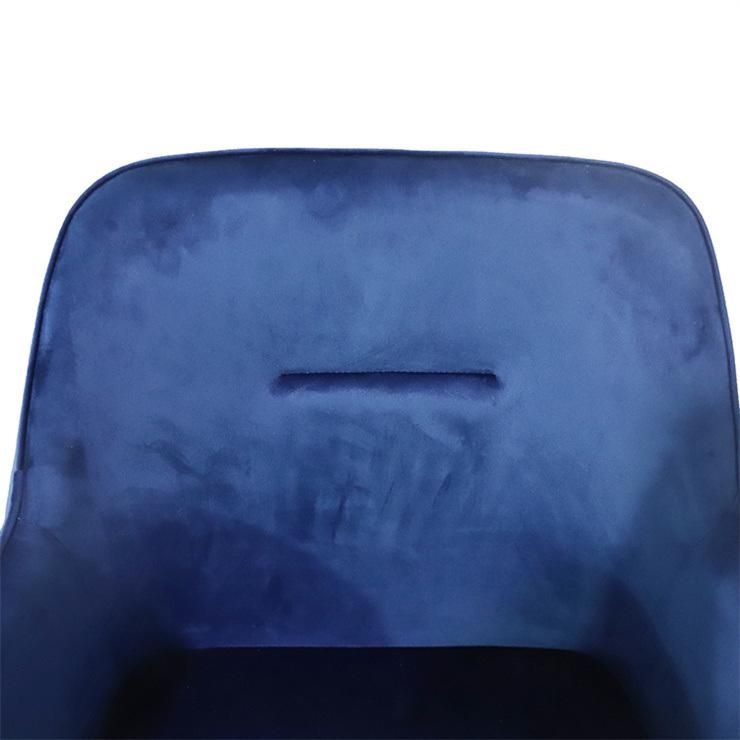 Luxury Modern Velvet Lift Swivel Back Armrest Clothing Bar Chair