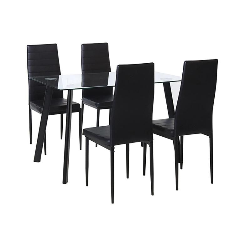 China Supplier Hot Sale Modern White Black Dining Table