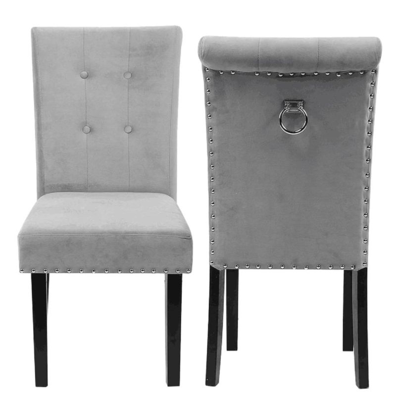 Living Room/Kitchen Furniture, Soft Velvet Upholstered Dining Chair with Solid Wood Frame Chair