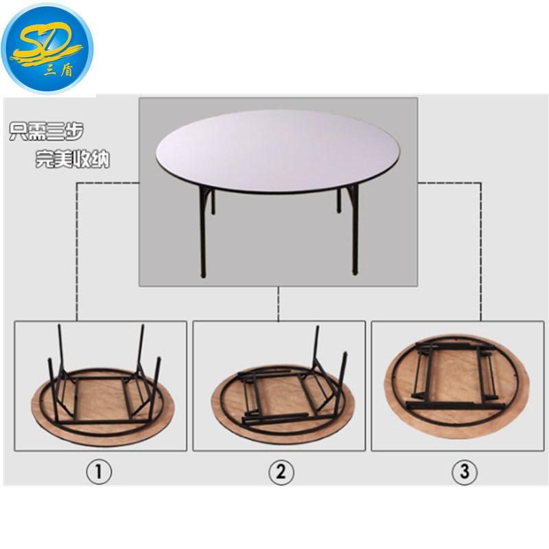 Wedding Party Event Rental Rectangle PVC Plywood Melamine Folding Table