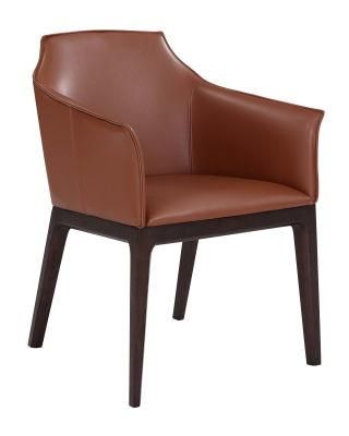 Modern Fashion Wood Plastic Leisure Conference Reception Restaurant Training Plastic Armchair Dining Chair