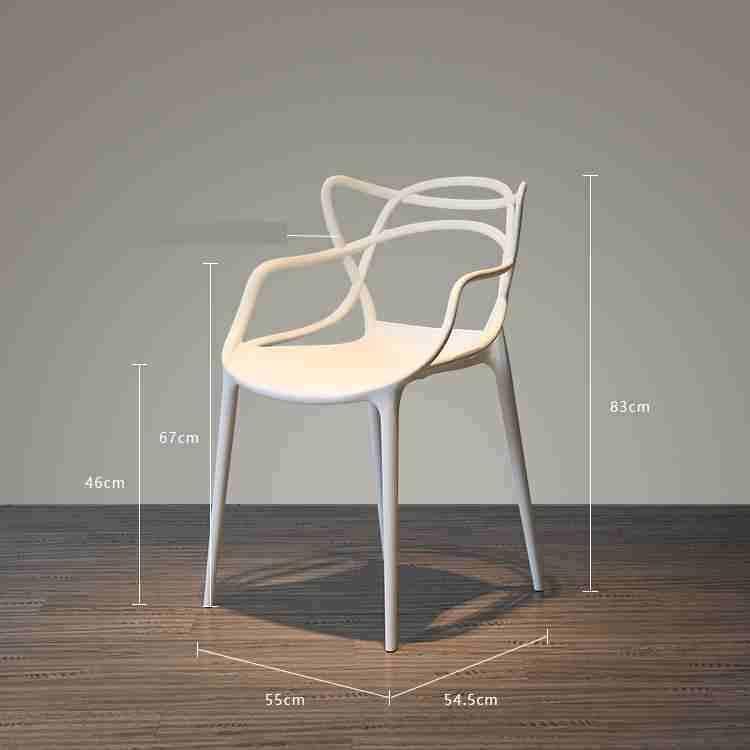 Wholesale Modern Italian Colorful Outdoor Patio Plastic Garden Dining Chair Minimalist Stacking Chaise En Plastic