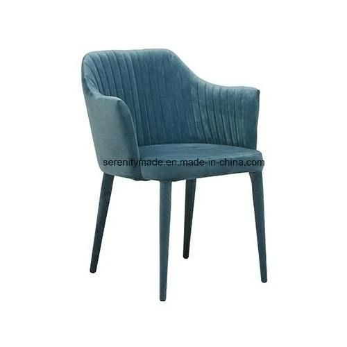 Scandinavian Living Room Modern Velvet Upholstered Armchair